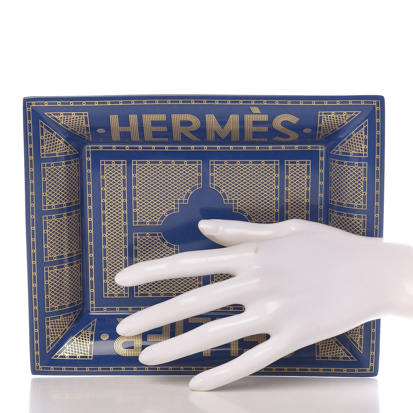 Porcelain Sellier Change Tray Bleu Roi