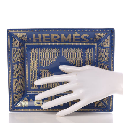 Hermes Porcelain Sellier Change Tray Bleu Roi 2 of 5