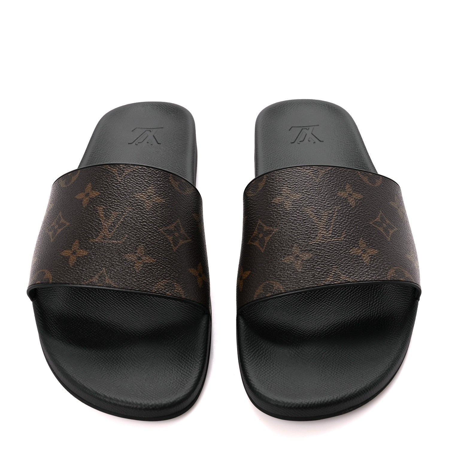 Louis Vuitton Rubber Monogram Mens Waterfront Mules 11 Macassar 2 of 10