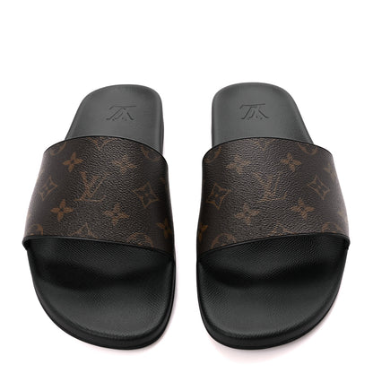 Louis Vuitton Rubber Monogram Mens Waterfront Mules 11 Macassar 2 of 10