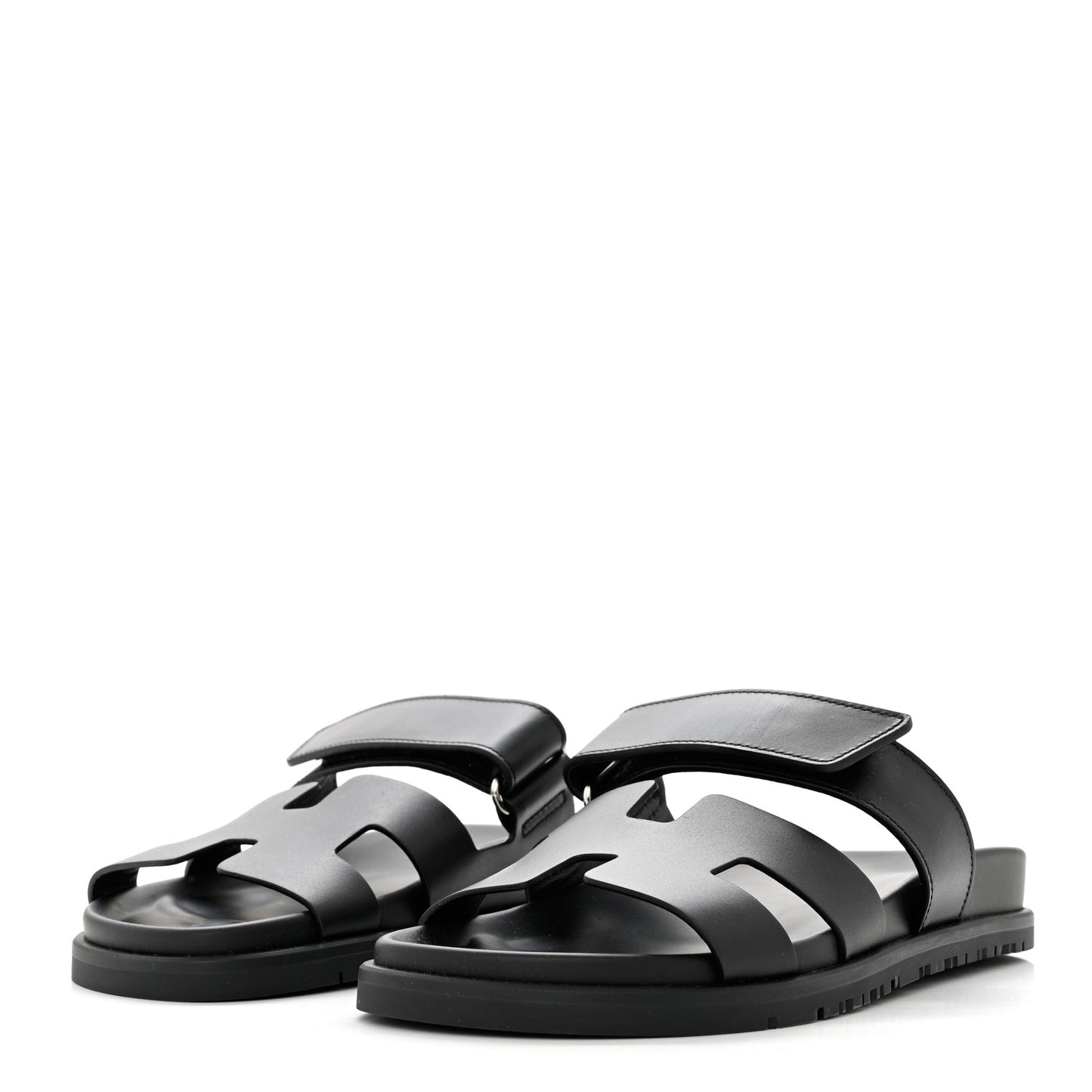 Calfskin Womens Chypre Sandals 36.5 Black