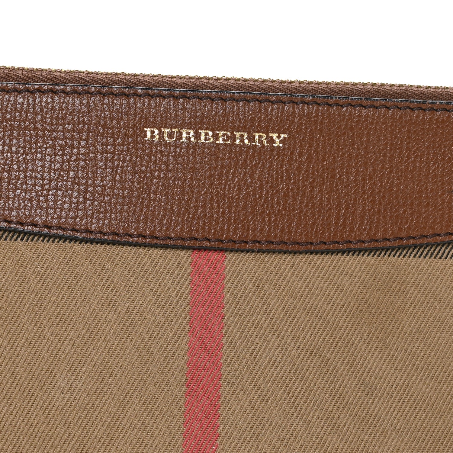 Burberry House Check Derby Peyton Crossbody Clutch Bag Tan 7 of 9