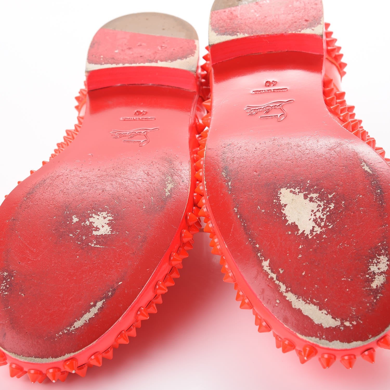 Christian Louboutin Patent Spiked Freddy Oxfords 40 Rose Paris 10 of 11