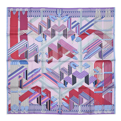 Hermes Silk Sangles En Zigzag Scarf 90 1 of 3