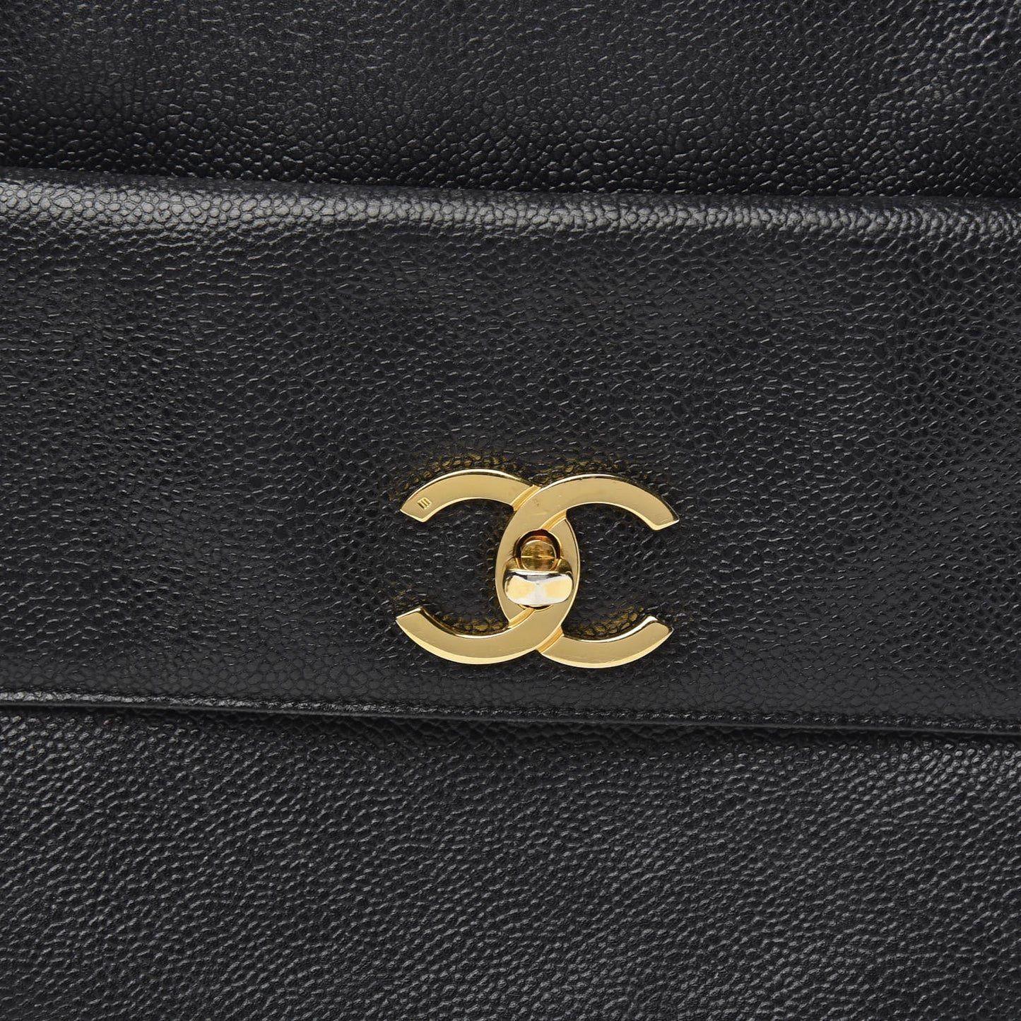 Caviar Flap Shoulder Bag Black