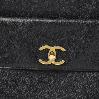 Chanel Caviar Flap Shoulder Bag Black 14 of 15