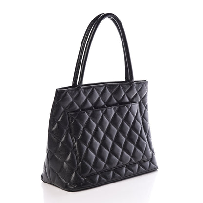 Chanel Caviar Quilted Medallion Tote Black 3 of 15
