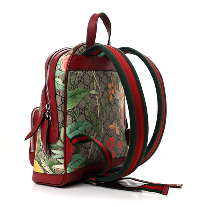 Gucci GG Supreme Monogram Tian Web Small Day Backpack Beige Multicolor Red 3 of 12