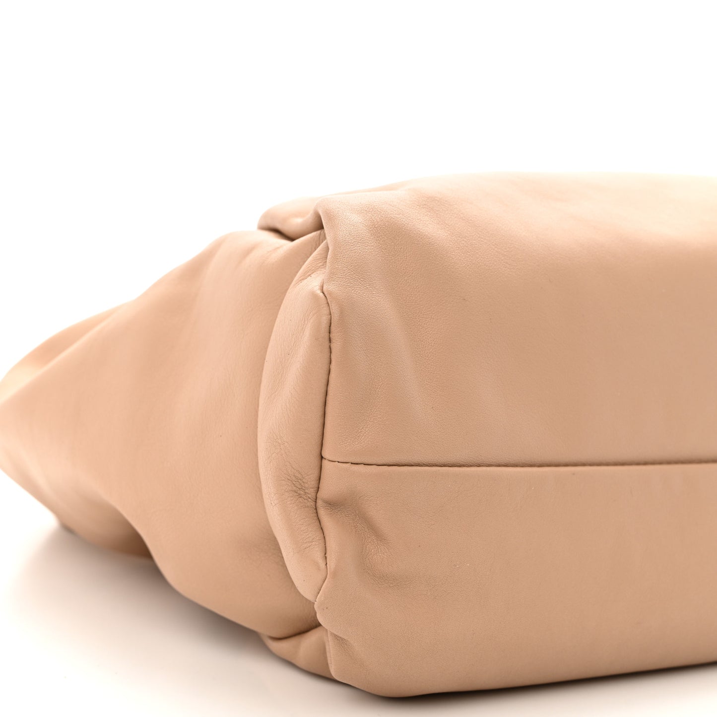 Smooth Butter Calfskin Small The Shoulder Pouch Almond