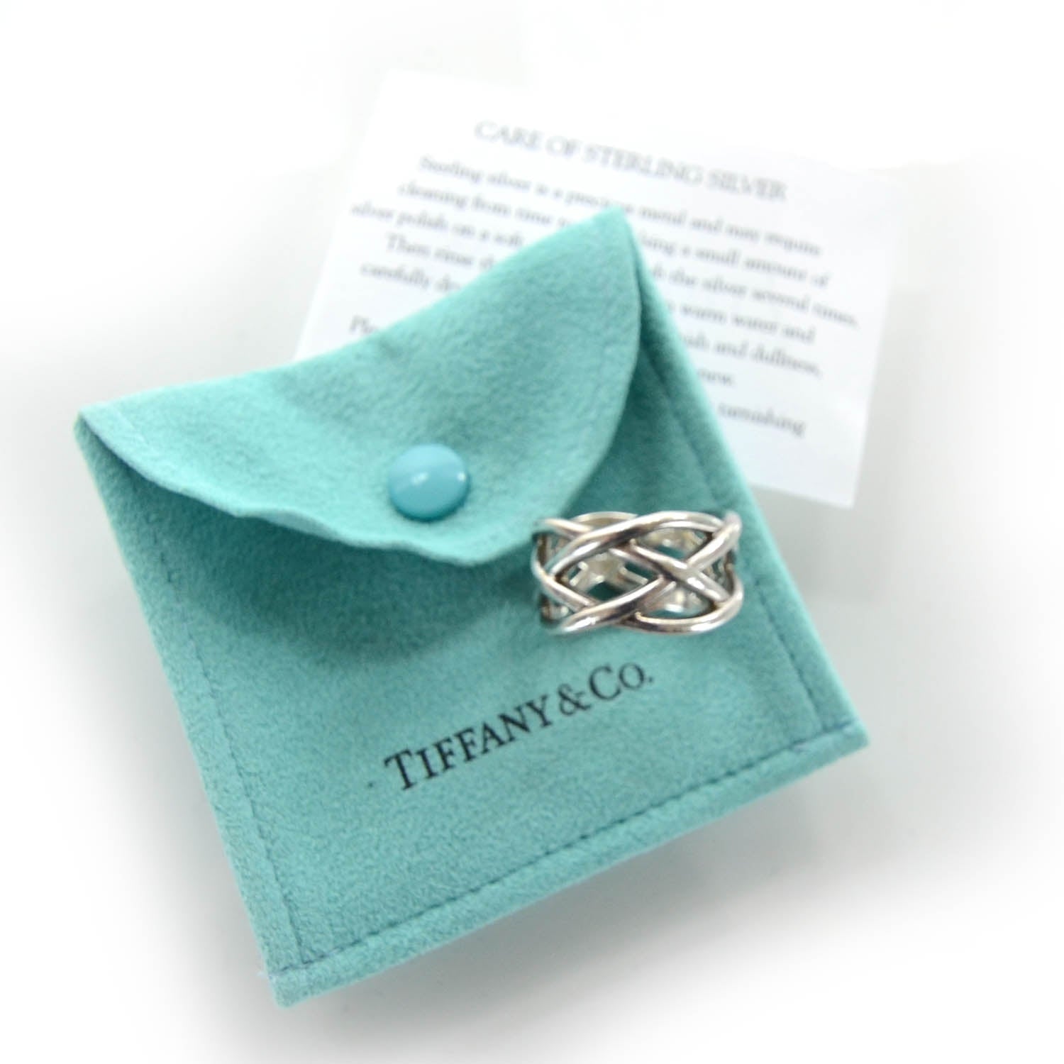 Tiffany Sterling Silver Weave Ring 6.5 4 of 5
