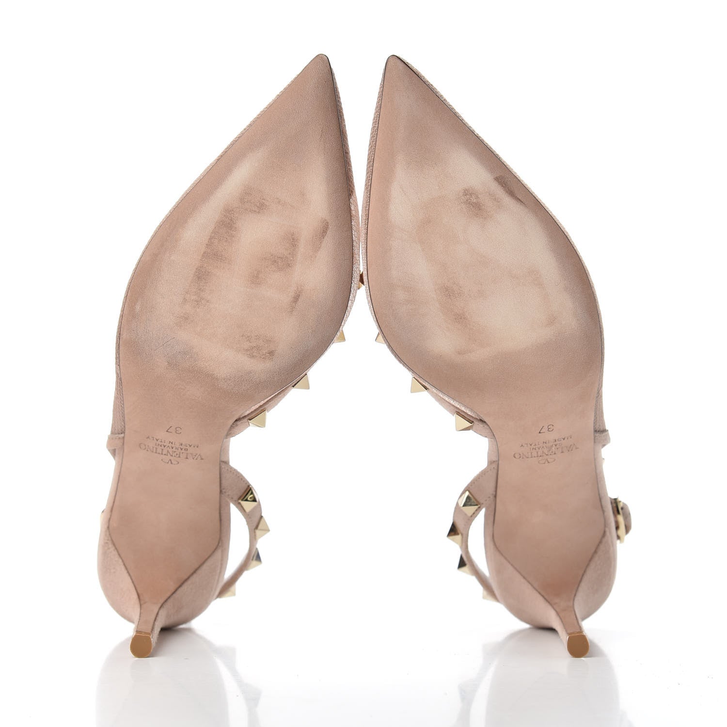 Valentino Garavani Mesh Point d'Esprit Rockstud Half D'Orsay Slingback 85mm Pumps 37 Rose Cannelle 6 of 10