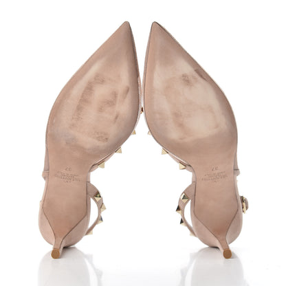 Valentino Garavani Mesh Point d'Esprit Rockstud Half D'Orsay Slingback 85mm Pumps 37 Rose Cannelle 6 of 10