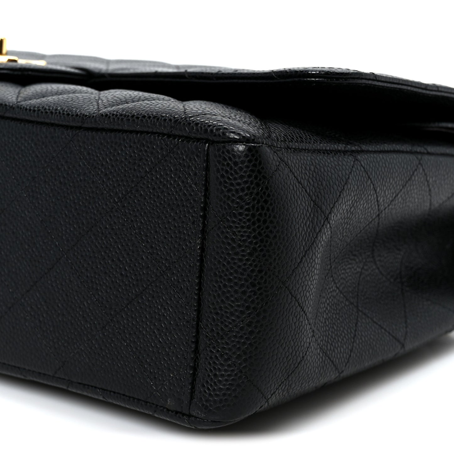 Caviar Quilted Maxi Double Flap Black