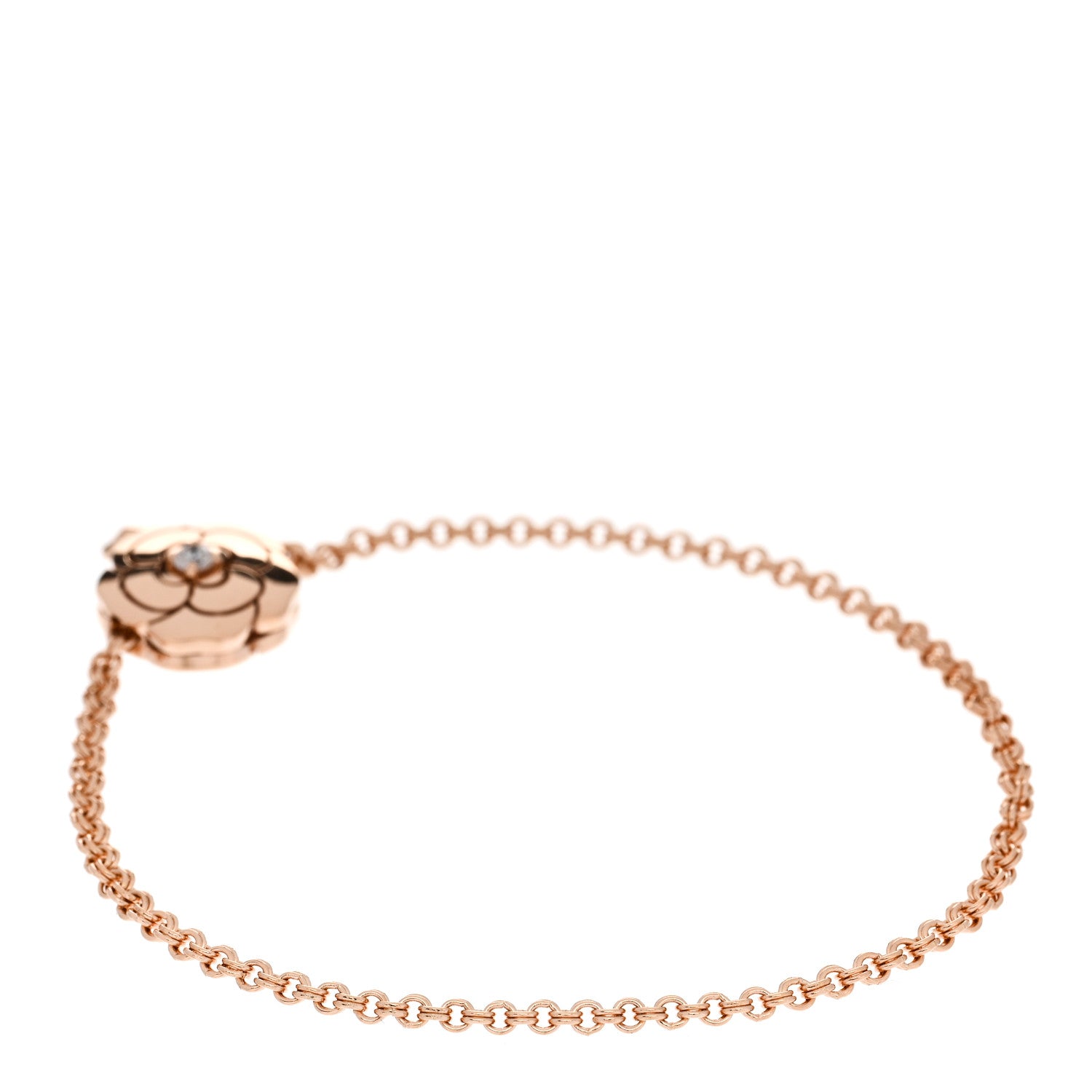 Chanel 18K Rose Gold Diamond Extrait de Camelia Bracelet 2 of 4