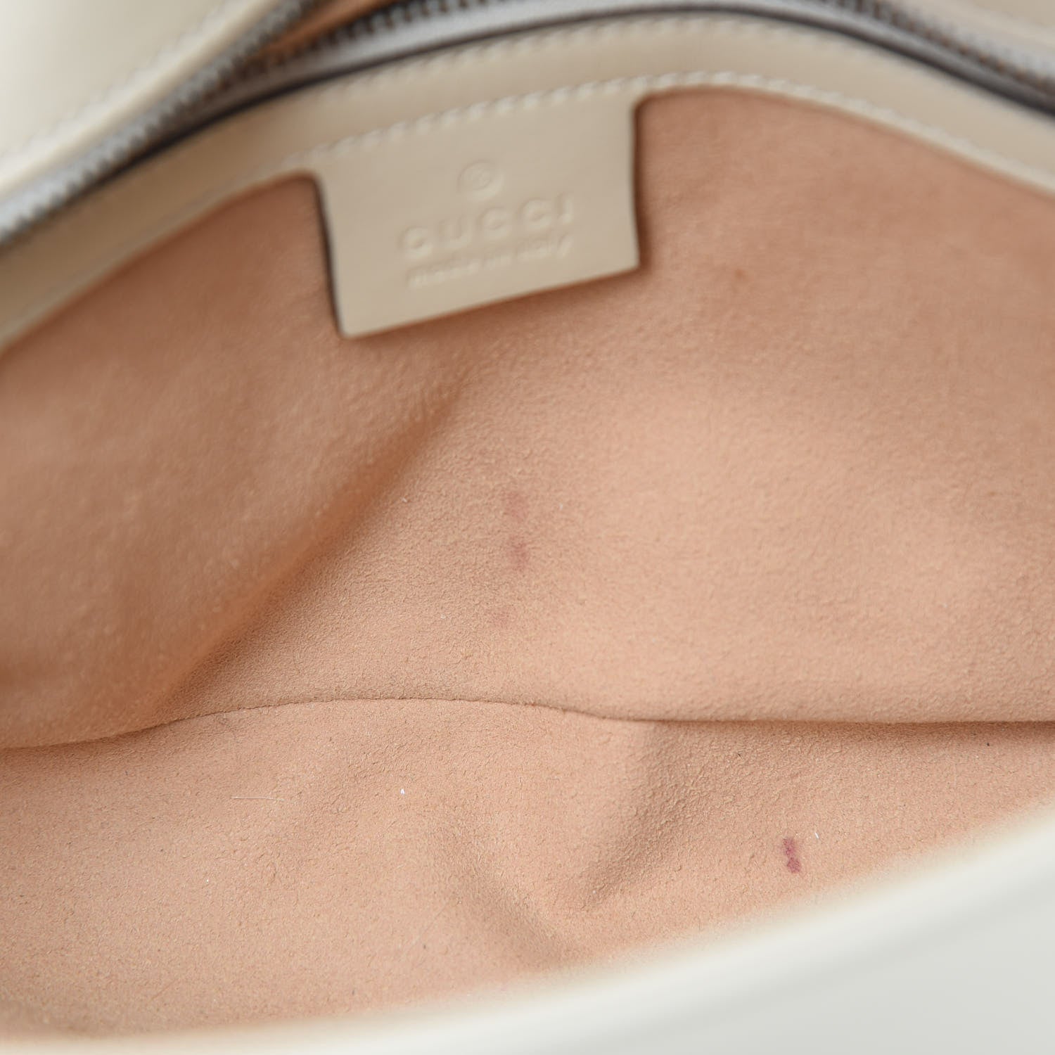 Gucci Calfskin Matelasse Small GG Marmont Shoulder Bag White 11 of 13
