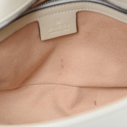 Gucci Calfskin Matelasse Small GG Marmont Shoulder Bag White 11 of 13