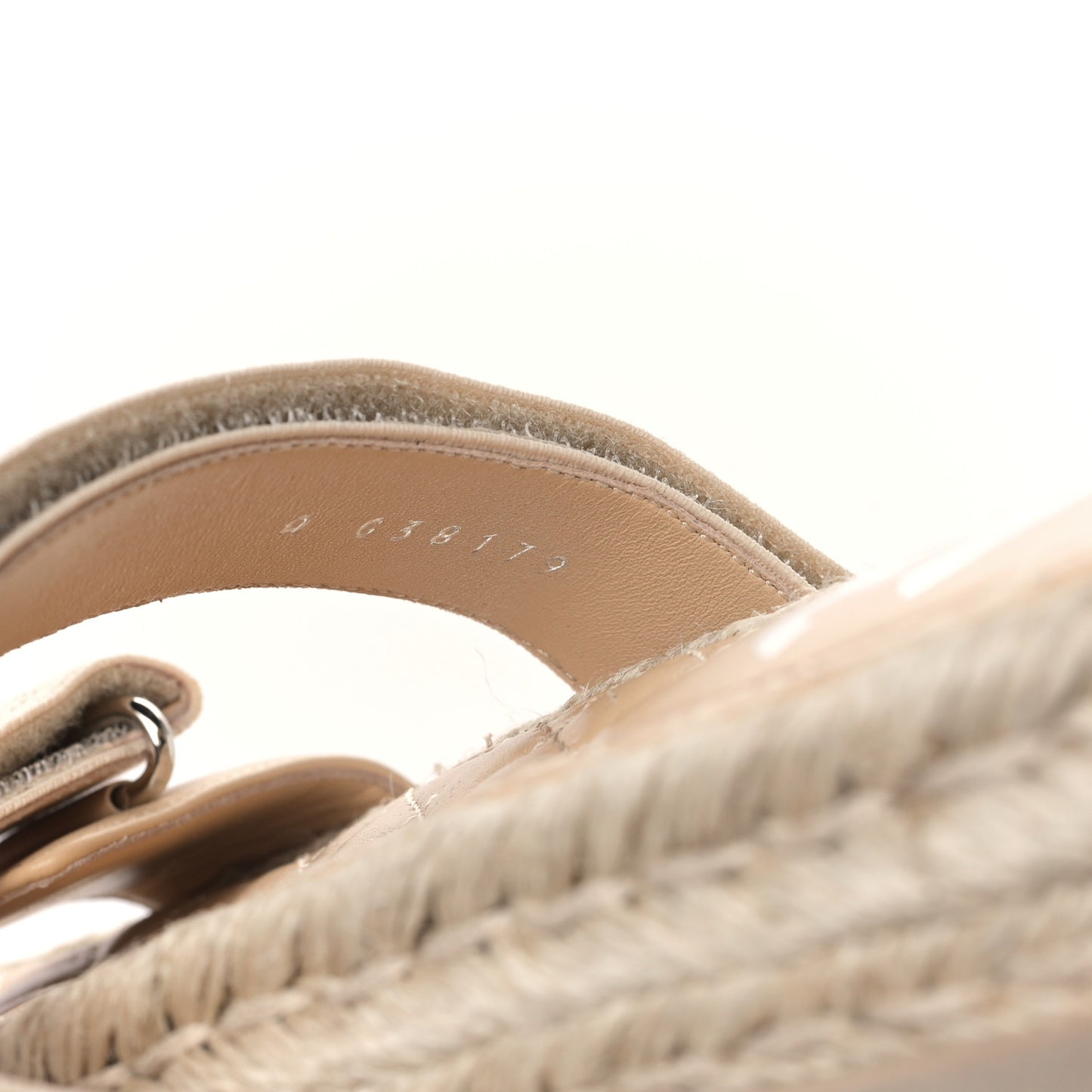 Grosgrain Lambskin Elastic Flat Mules 38 Beige