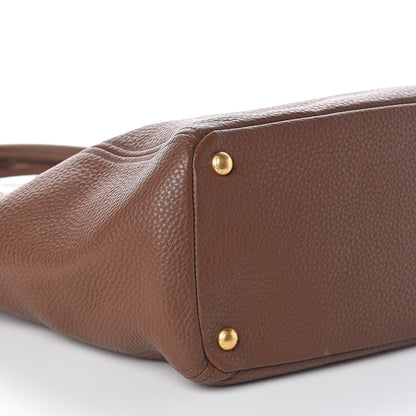 Prada Vitello Daino Side Pocket Tote Palissandro 8 of 9