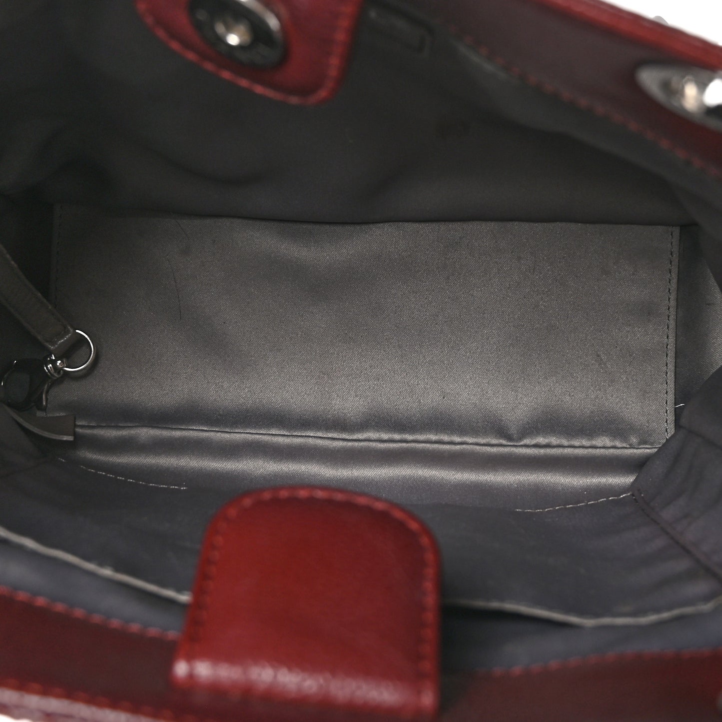 Caviar Quilted Petit Shopping Tote PST Burgundy