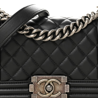 Chanel Lambskin Quilted Small Boy Flap Black 8 of 15