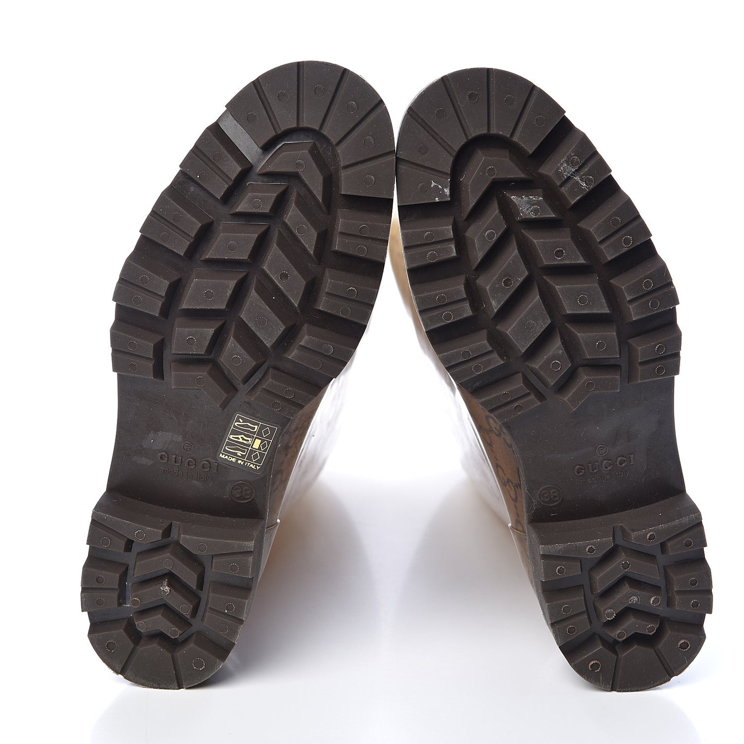 Rubber Monogram Edinburg Rain Boots 38 Transparent Cocoa