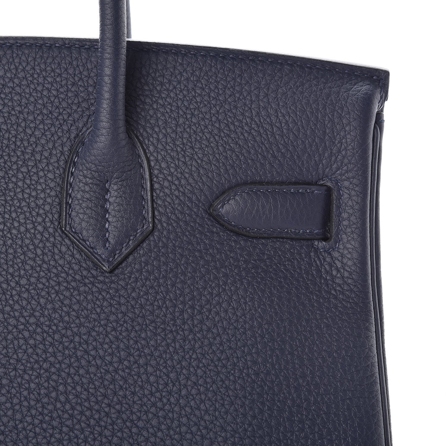 Hermes Togo Swift Officier Birkin 30 Bleu Nuit Vert Cypress 16 of 39