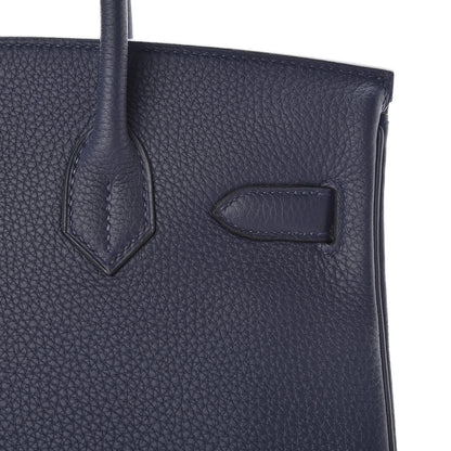 Hermes Togo Swift Officier Birkin 30 Bleu Nuit Vert Cypress 16 of 39