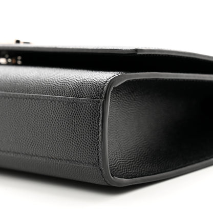 Saint Laurent Grain De Poudre Medium Classic Monogram Kate Satchel Black 10 of 12
