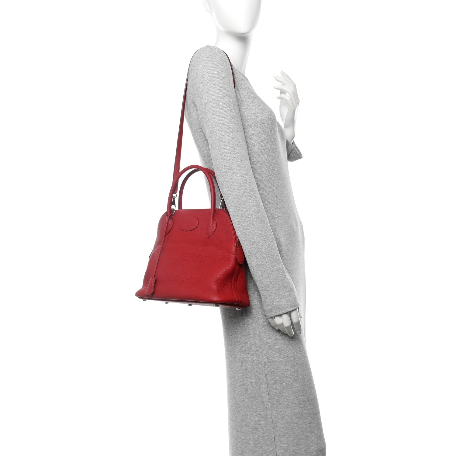 Hermes Taurillon Clemence Bolide 31 Rouge Garance 2 of 9