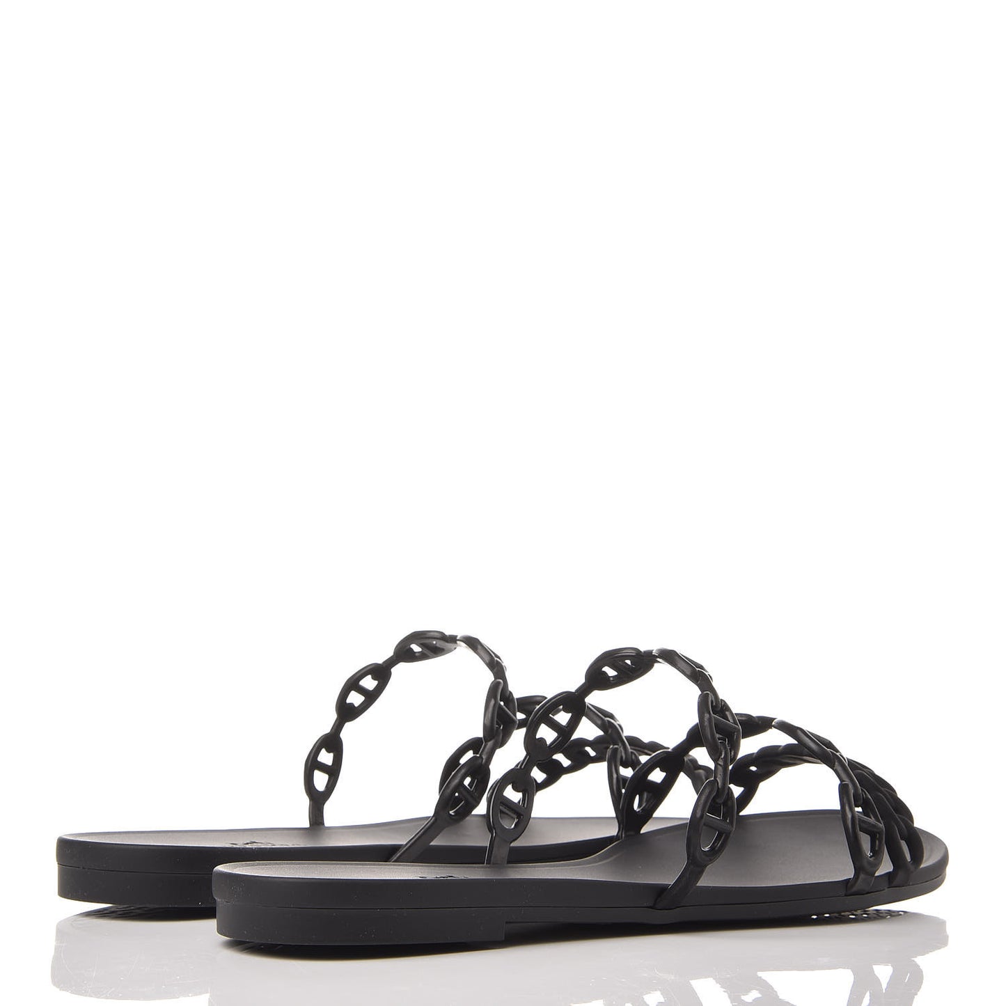 Rubber Chaine d'Ancre Rivage Sandals 38 Black
