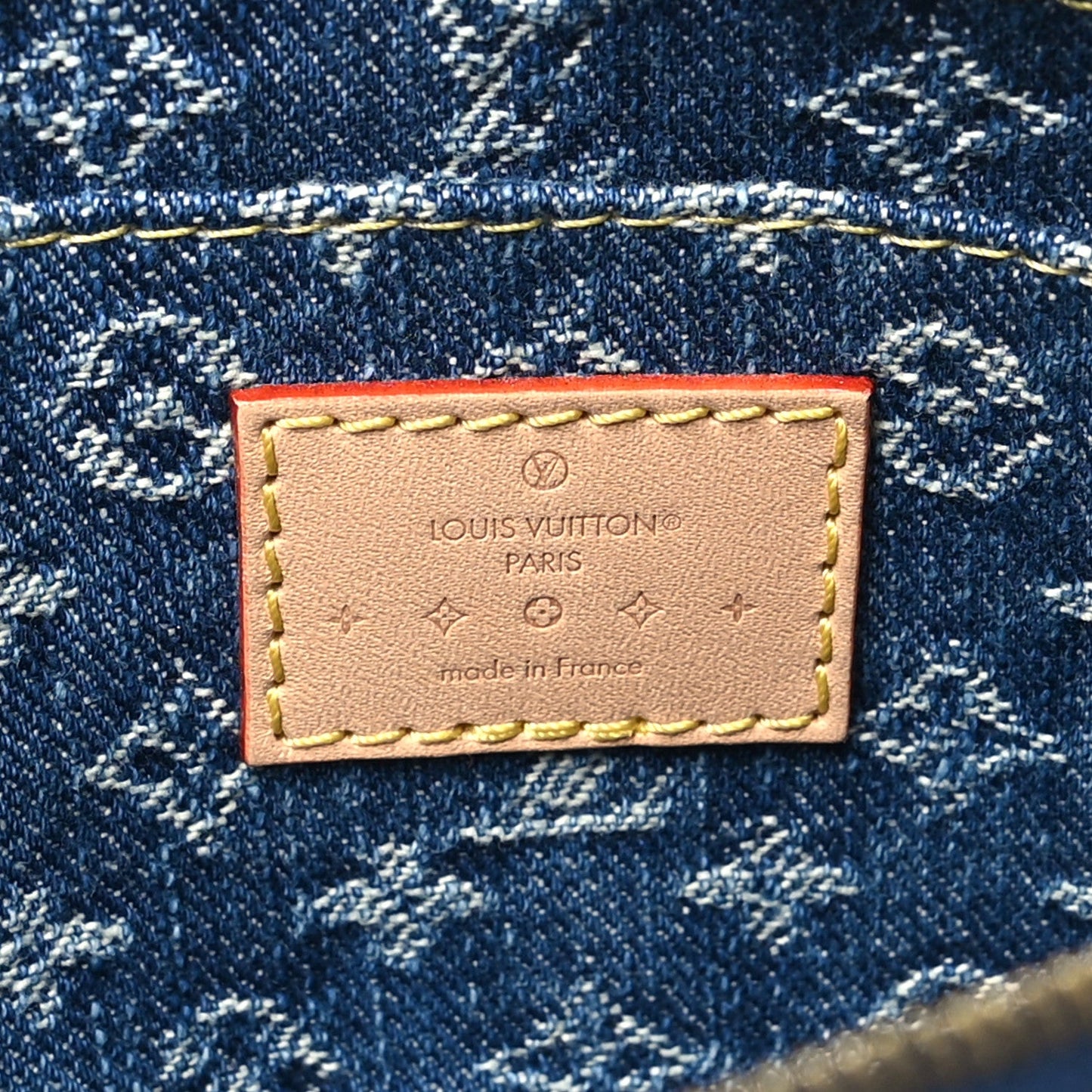 Denim Giant Monogram Pochette Cosmetique PM Denim Blue