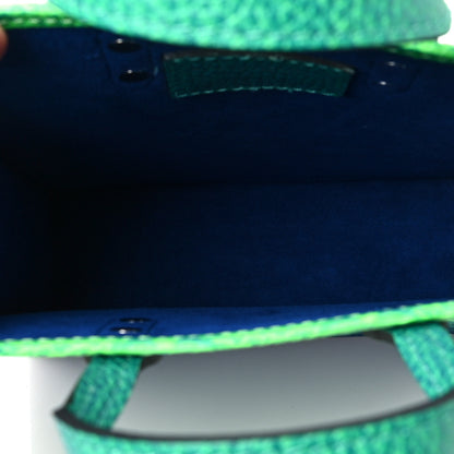 Louis Vuitton Taurillon Illusion Sac Plat XS Bleu Vert 4 of 6