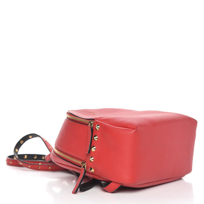 MCM Calfskin Mini Duchess Polke Studs Backpack Red 4 of 18