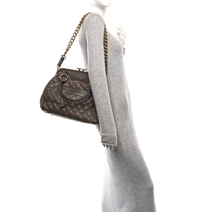 Marc Jacobs Calfskin Quilted Stam Brown 3 of 17