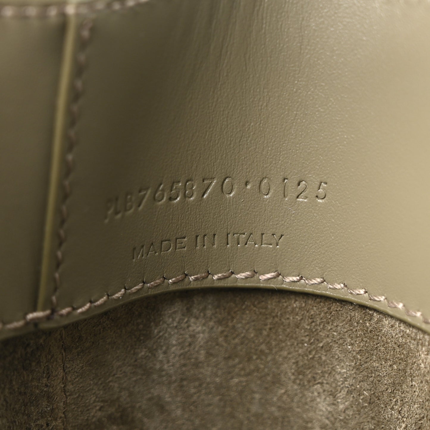 Shiny Calfskin Le 37 Mini Bucket Bag Strong Moss