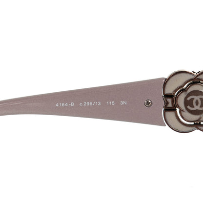 Chanel Swarovski Crystal Camellia CC Sunglasses 4164-B Bronze 4 of 5