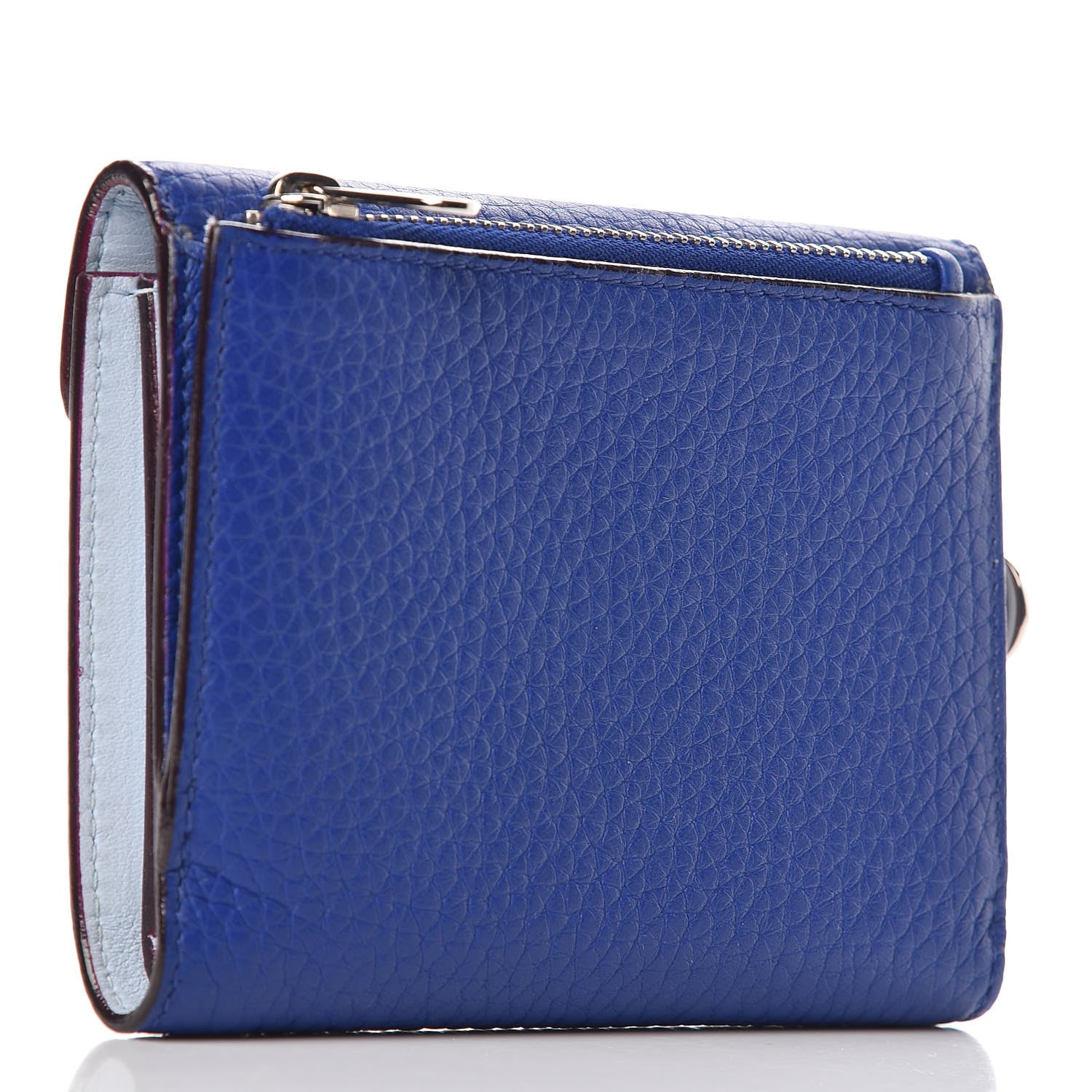 Christian Dior Bullcalf Diorissimo Medium Envelope Wallet Blue 3 of 8