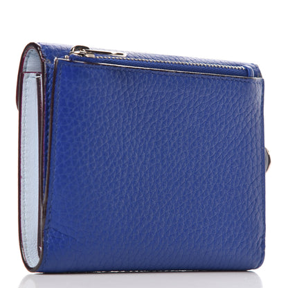 Christian Dior Bullcalf Diorissimo Medium Envelope Wallet Blue 3 of 8