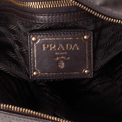 Prada Tessuto Nylon Jacquard Logo Aviator Satchel 7 of 10