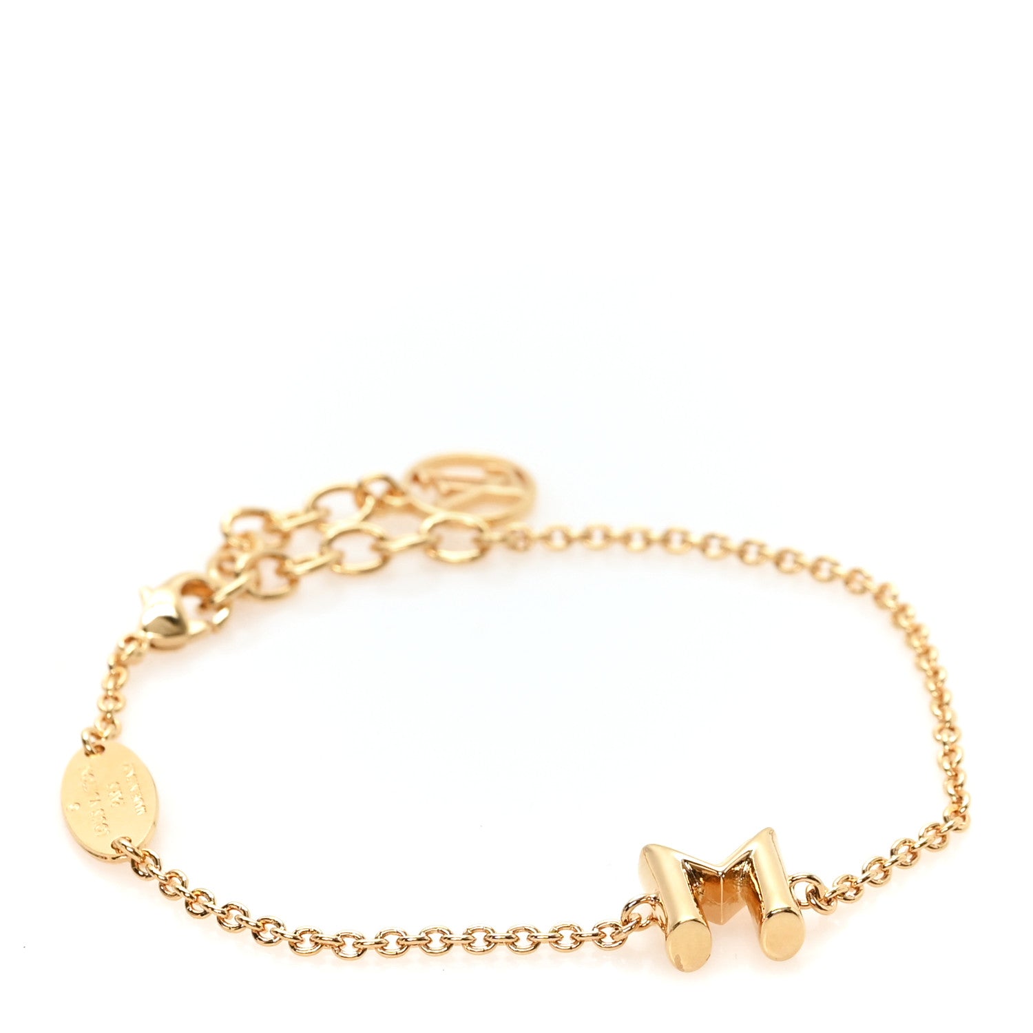 Louis Vuitton LV And Me Letter M Bracelet Gold 1 of 5