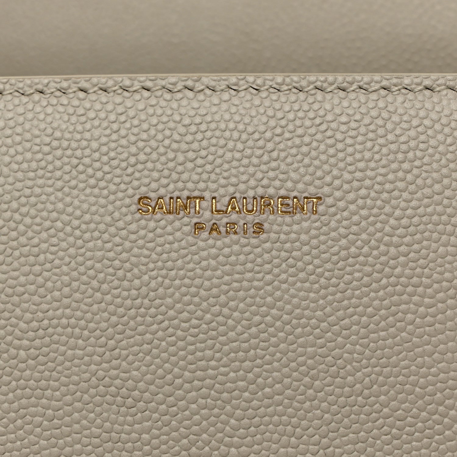 Saint Laurent Grain de Poudre Mini Classic Monogram Cassandra Top Handle Vintage White 6 of 11