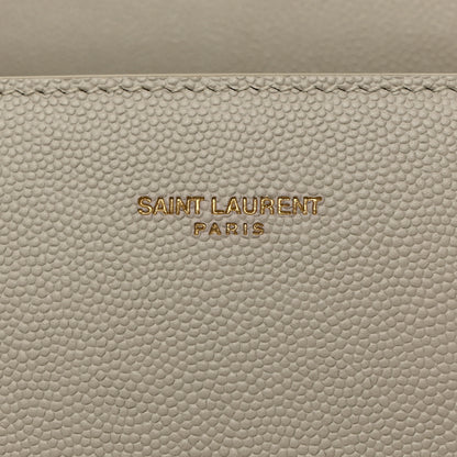 Saint Laurent Grain de Poudre Mini Classic Monogram Cassandra Top Handle Vintage White 6 of 11