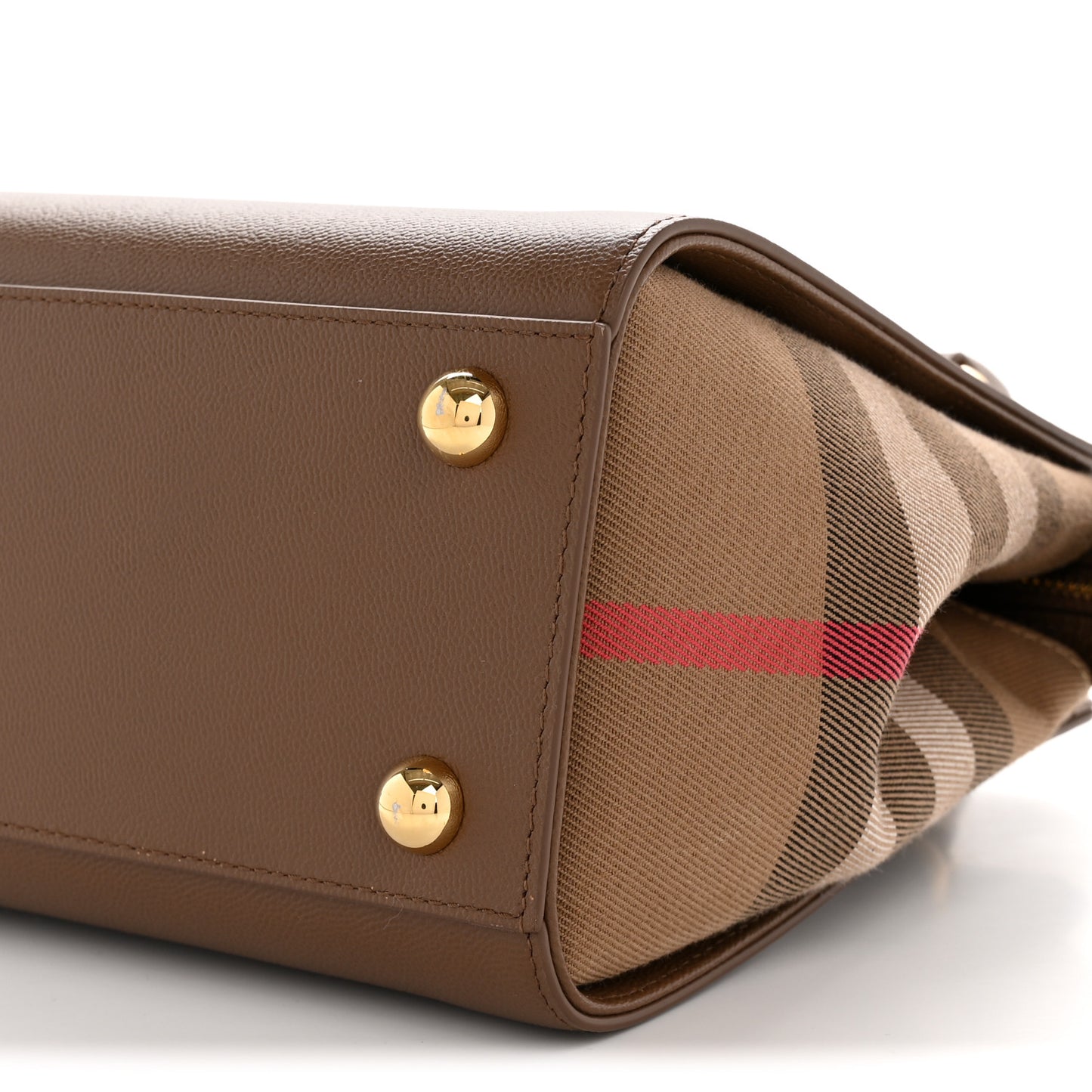 Calfskin Mega Check Mini Banwell Tote Earth