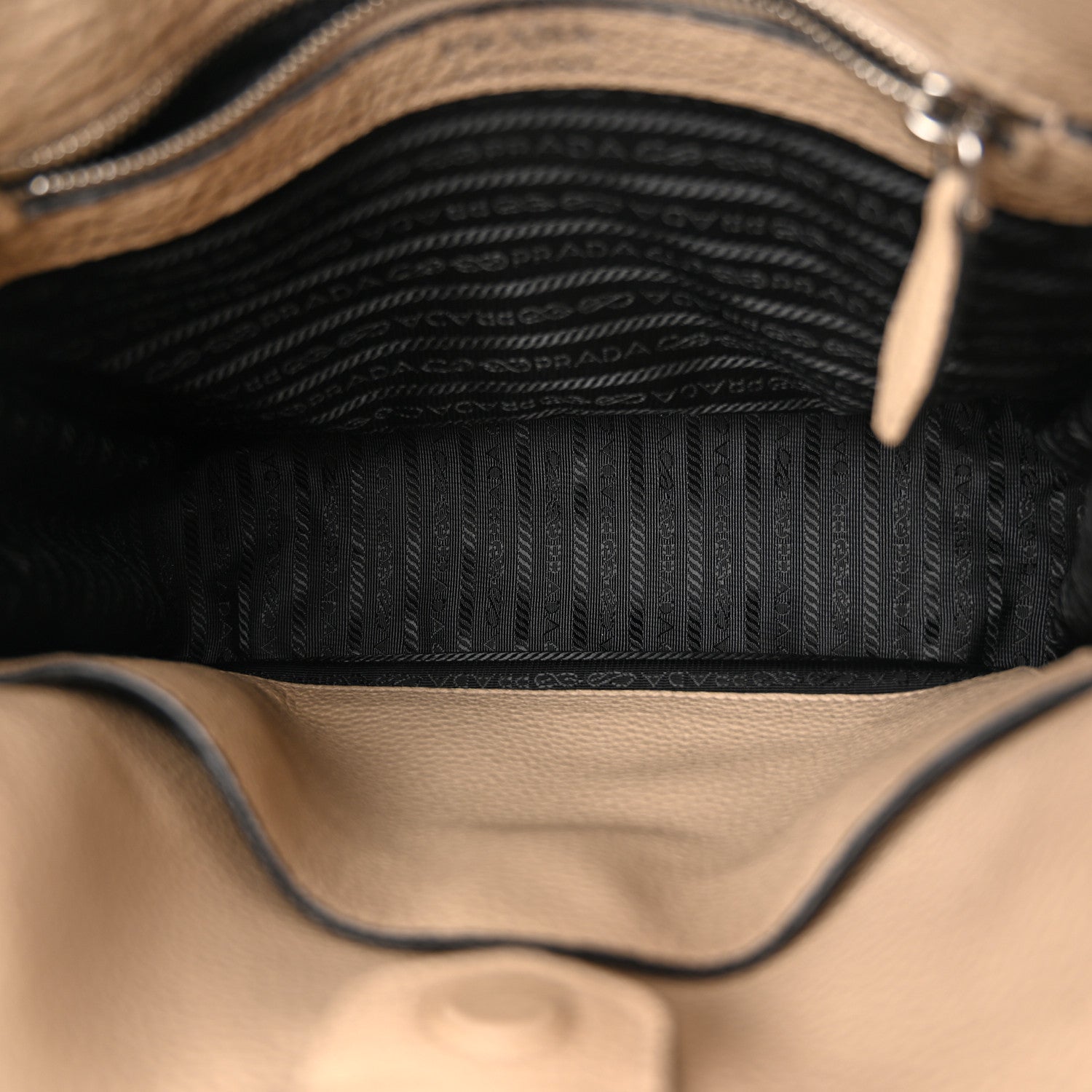 Prada Vitello Daino Soft Hobo Messenger Bag Sabbia 5 of 12
