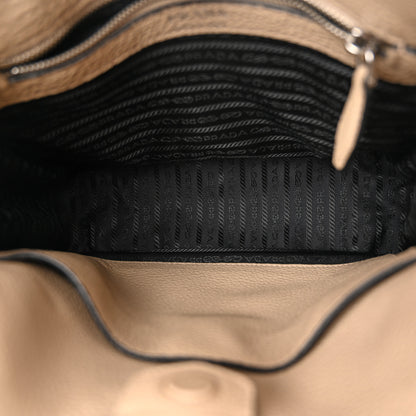 Prada Vitello Daino Soft Hobo Messenger Bag Sabbia 5 of 12