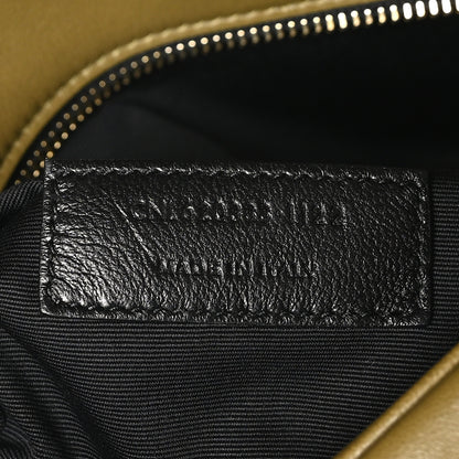 Saint Laurent Lambskin Quilted Toy Loulou Puffer Monogram Chain Satchel Hazel Green 7 of 11