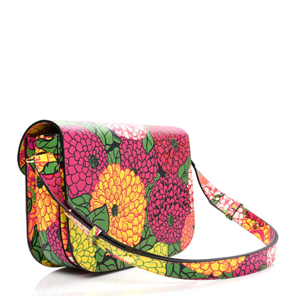 Gucci X KEN SCOTT Textured Calfskin Pomponica Print Horsebit 1955 Shoulder Bag Multicolor Fuxia Pompom 3 of 10