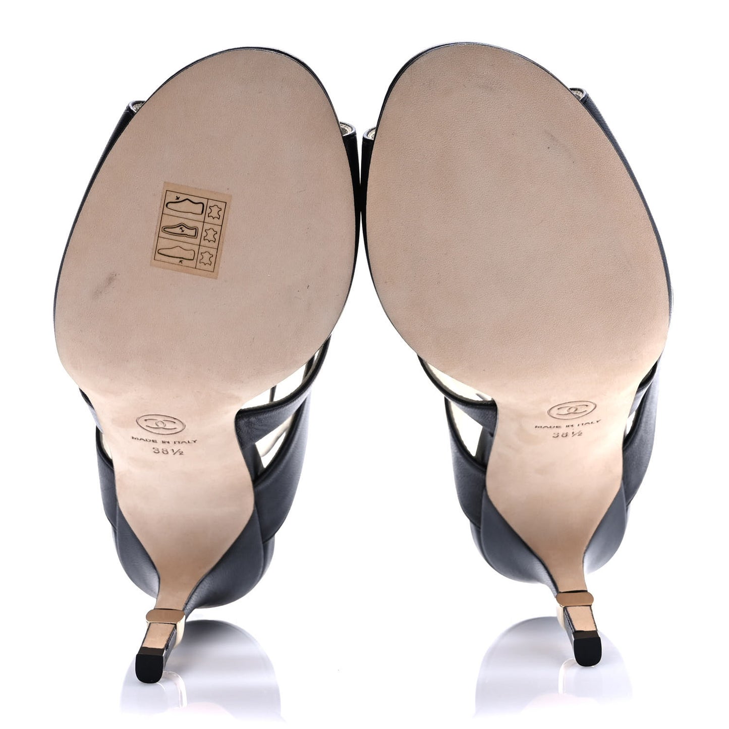 Lambskin CC Strappy Sandal 38.5 Black