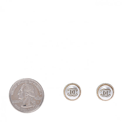 Chanel Pearl Crystal CC Round Earrings Gold 2 of 5