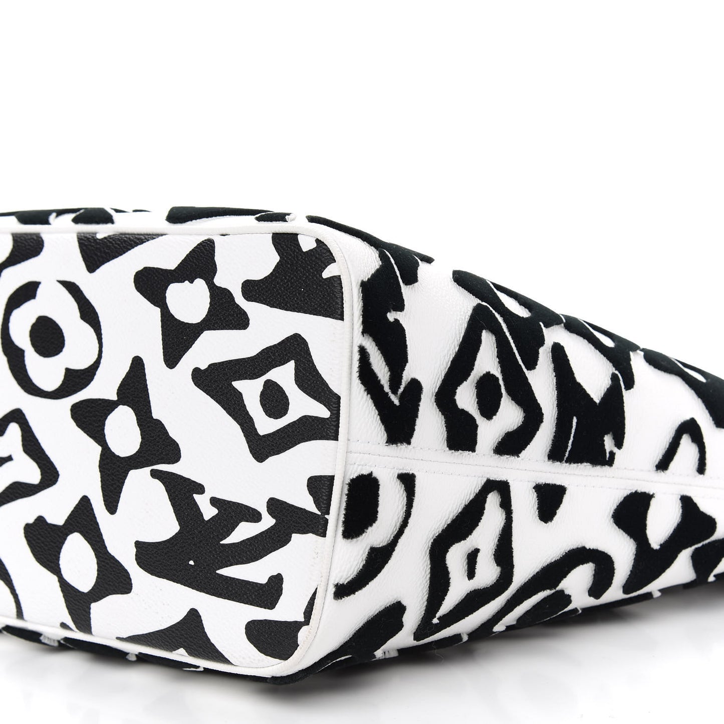 X UF Tufted Monogram Neverfull MM Black White